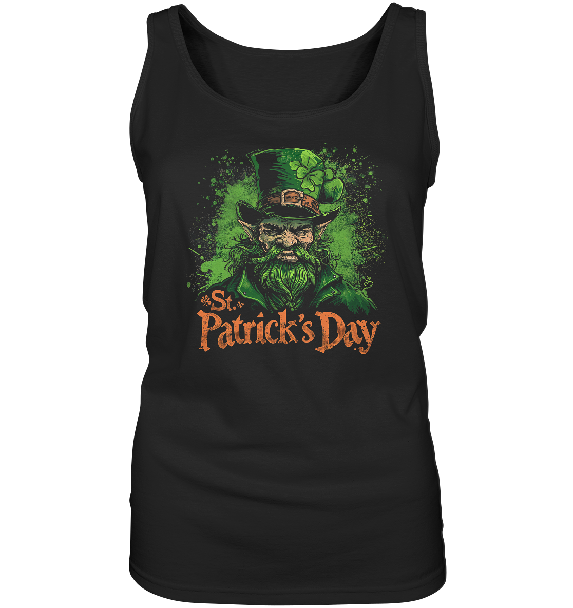 St. Patrick's Day "Leprechaun V" - Ladies Tank-Top