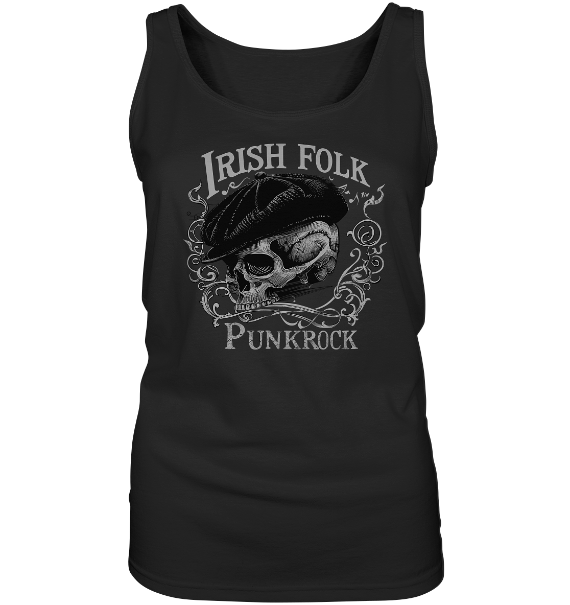 Irish Folk Punkrock "Flatcap-Skull II" - Ladies Tank-Top