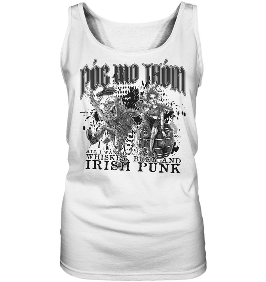 Póg Mo Thóin Streetwear "Whiskey, Beer and Irish Punk" - Ladies Tank-Top