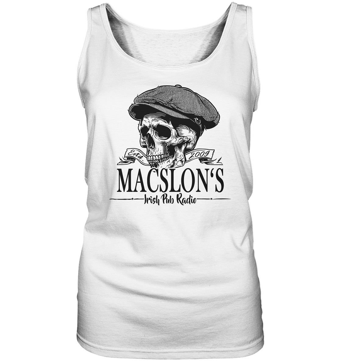 MacSlon's Irish Pub Radio "Estd. 2009 / Flatcap-Skull II" - Ladies Tank-Top