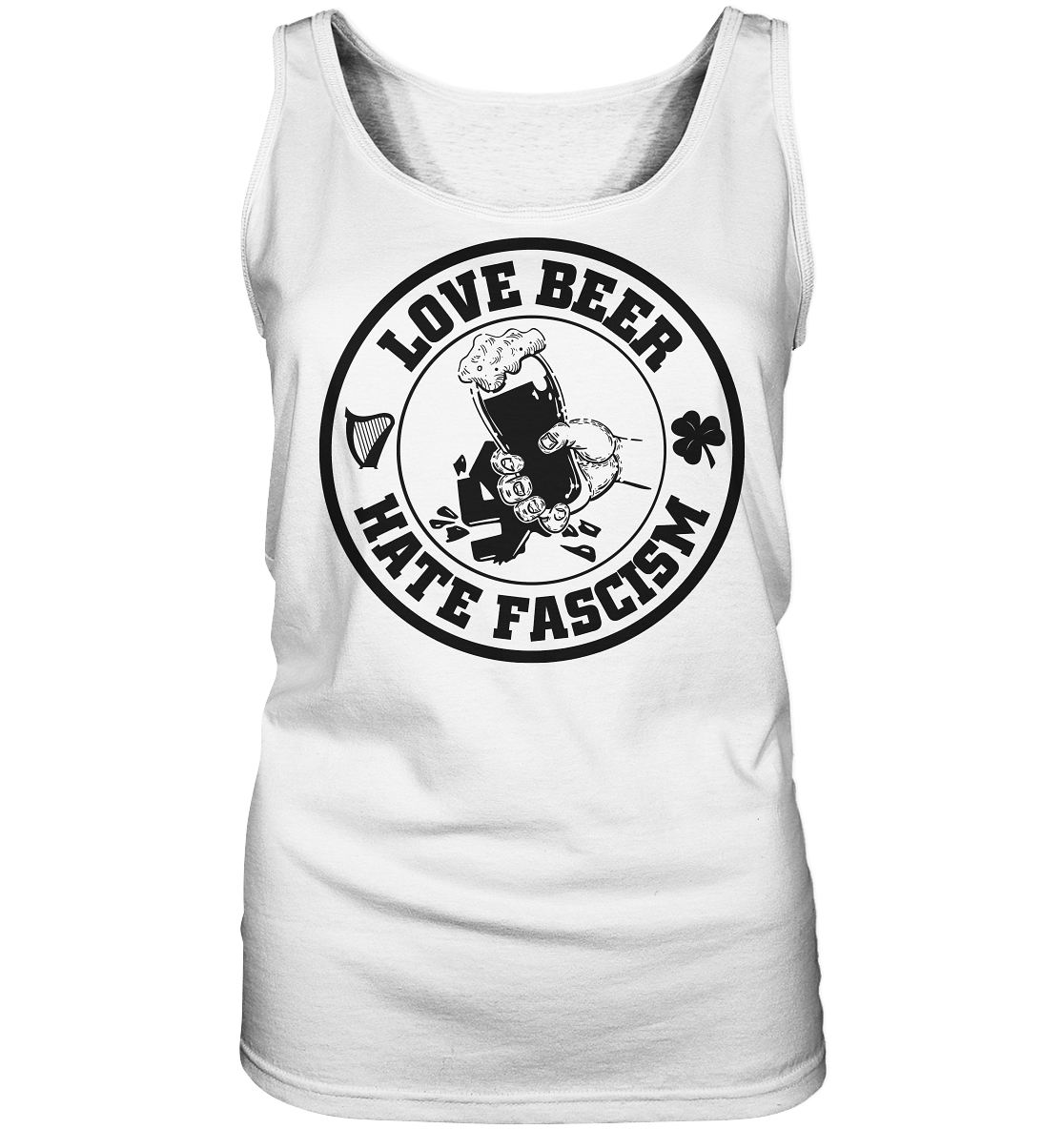 Love Beer - Hate Fascism - Ladies Tank-Top