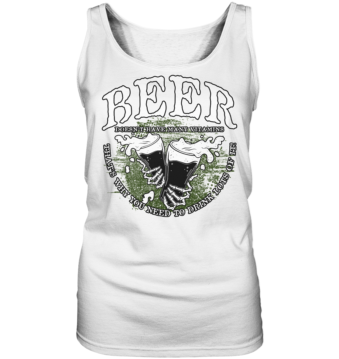 Beer "Doesn't Have Many Vitamins" - Ladies Tank-Top