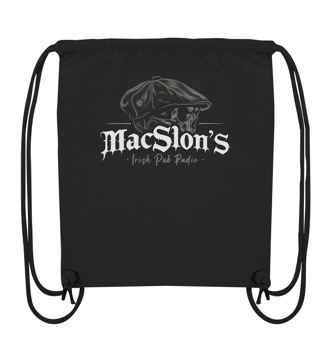 MacSlon's Irish Pub Radio "Flatcap-Skull I"  - Organic Gym-Bag