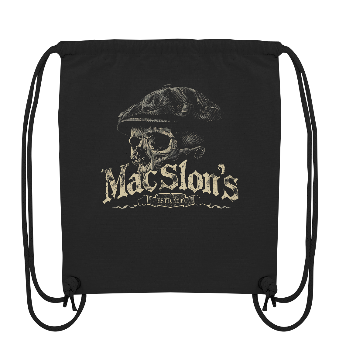 MacSlon's "Estd. 2009 / Flatcap-Skull XII" - Organic Gym-Bag