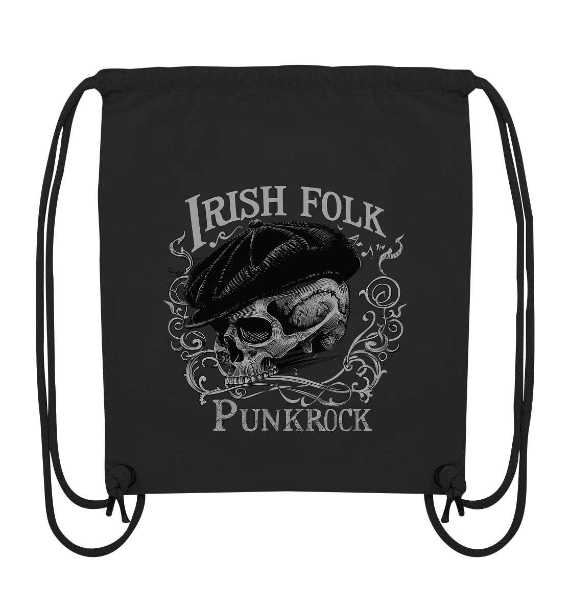 Irish Folk Punkrock "Flatcap-Skull II" - Organic Gym-Bag