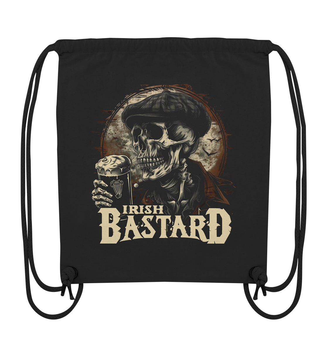 Irish Bastard "Flatcap-Skull IV" - Organic Gym-Bag