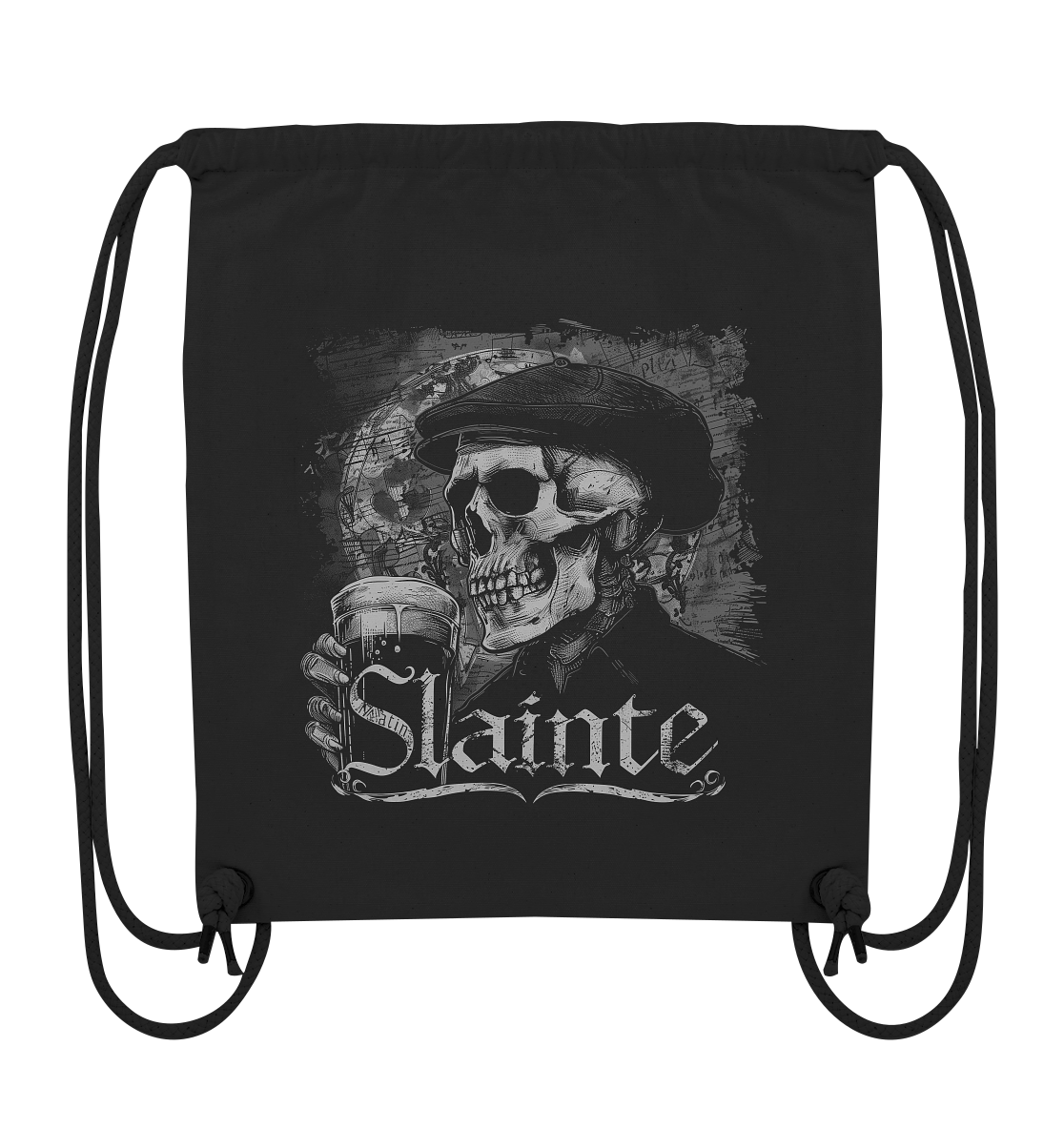 Slainte "Flatcap-Skull I" - Organic Gym-Bag