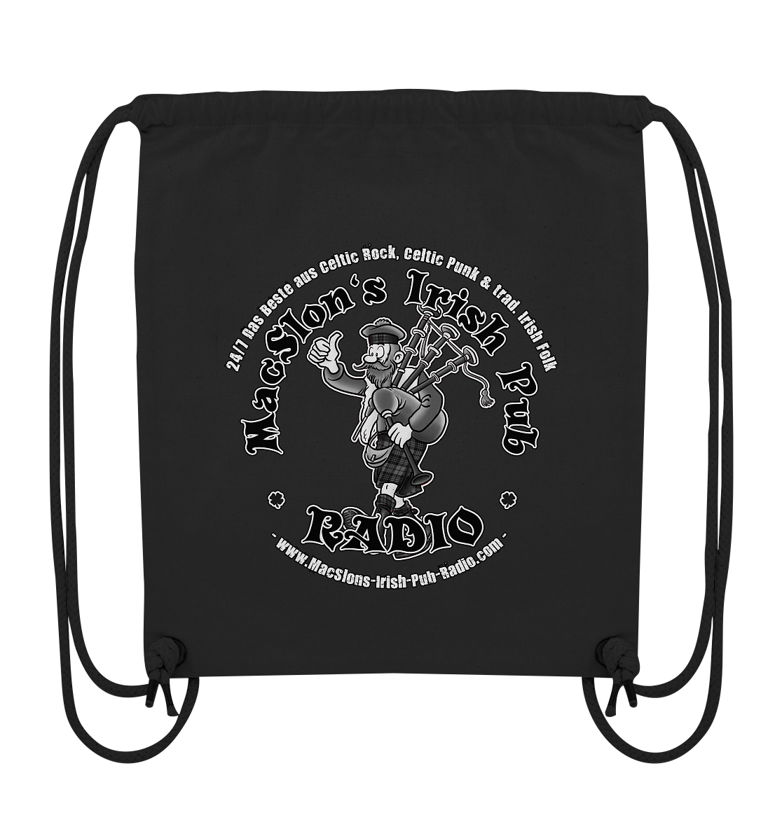 MacSlon's Radio "24/7 - Scotsman Logo" - Organic Gym-Bag