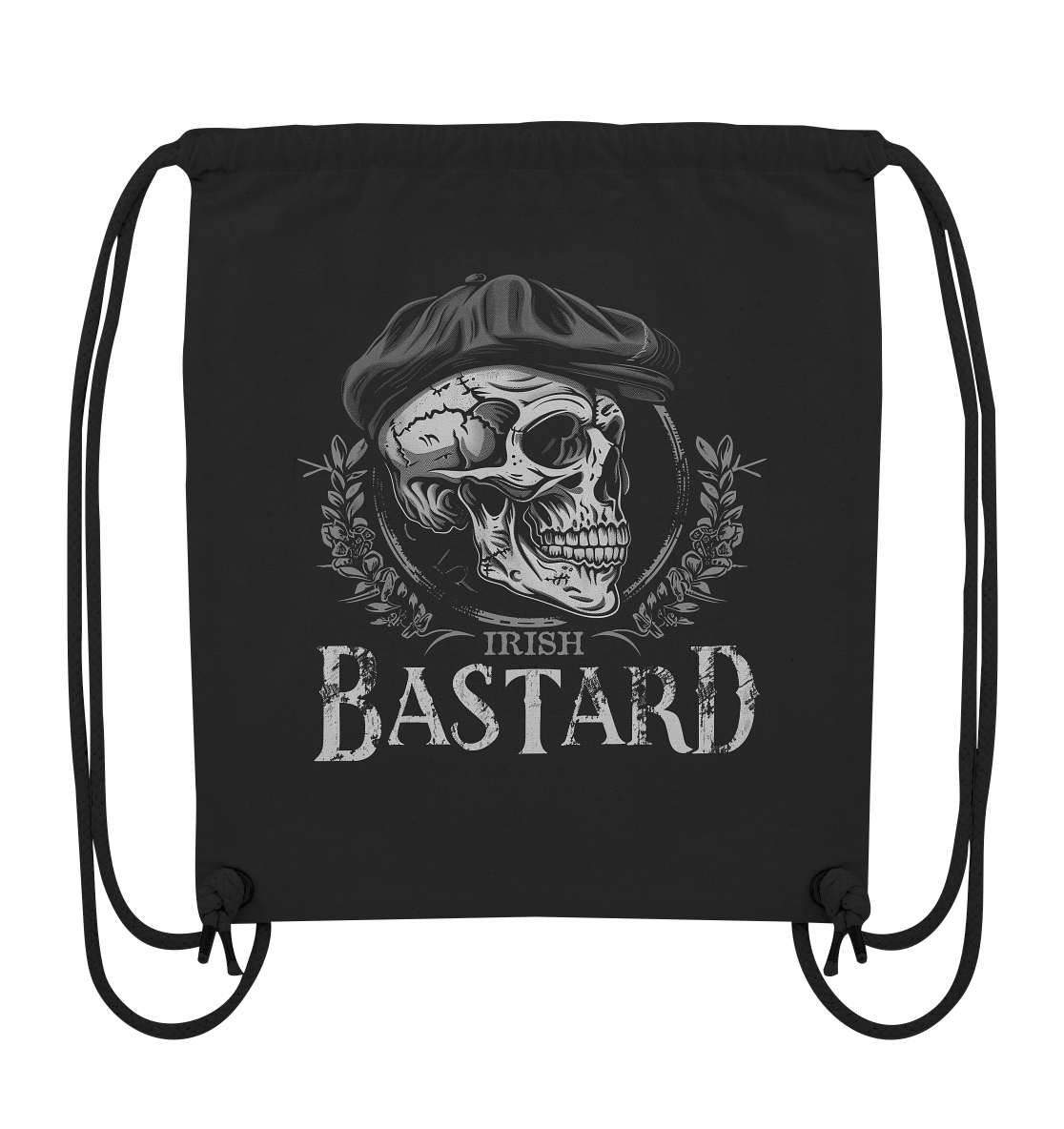 Irish Bastard "Flatcap-Skull III" - Organic Gym-Bag