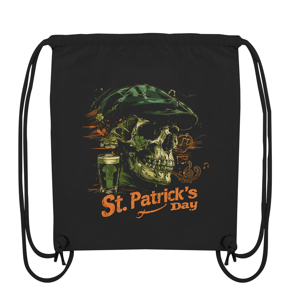 St. Patrick's Day "Flatcap / Skull I" - Organic Gym-Bag