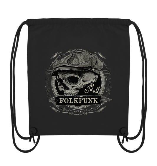 Folkpunk "Flatcap-Skull II"  - Organic Gym-Bag
