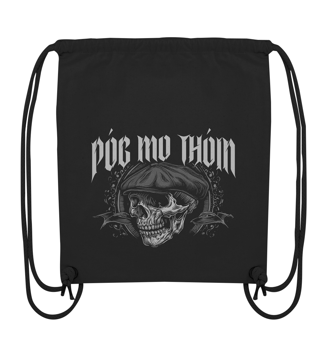 Póg Mo Thóin Streetwear "Flatcap-Skull II"  - Organic Gym-Bag