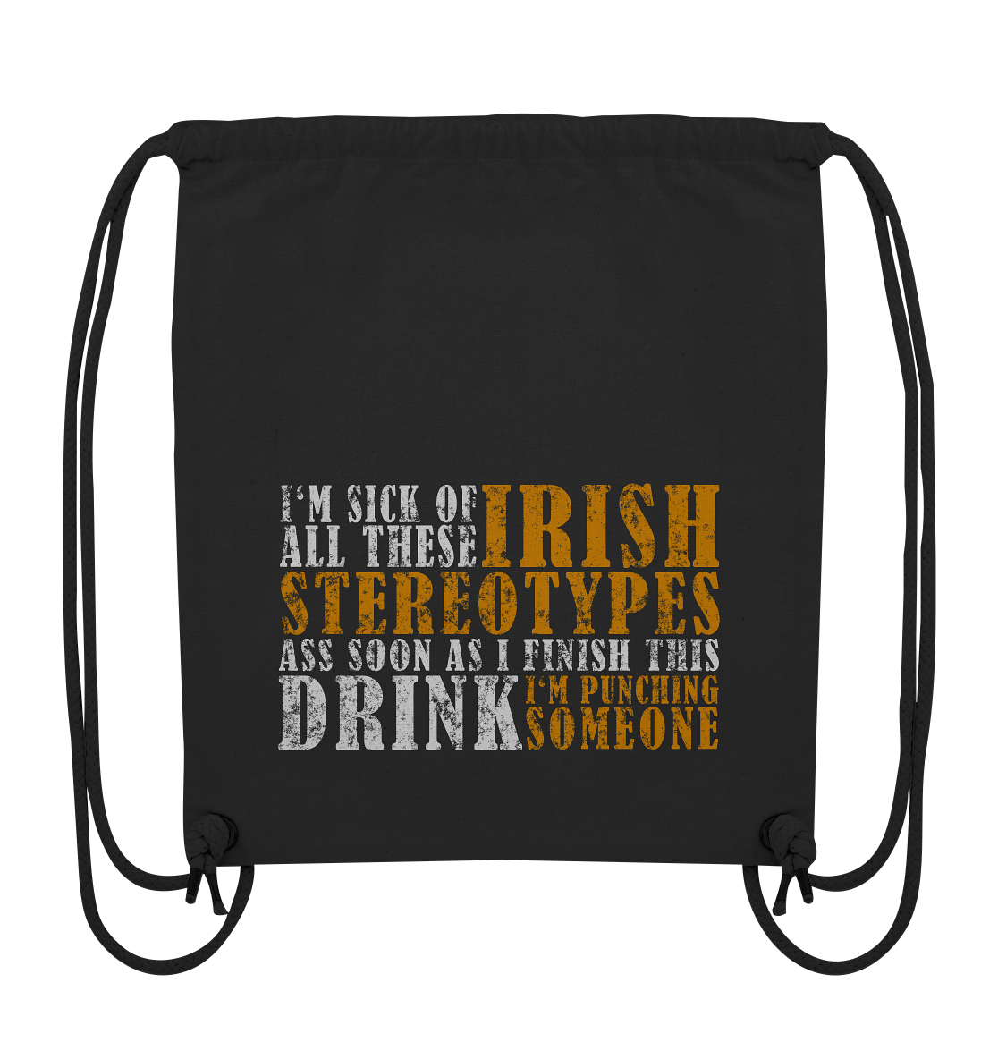 Irish Stereotypes "Punching Someone I" - Organic Gym-Bag