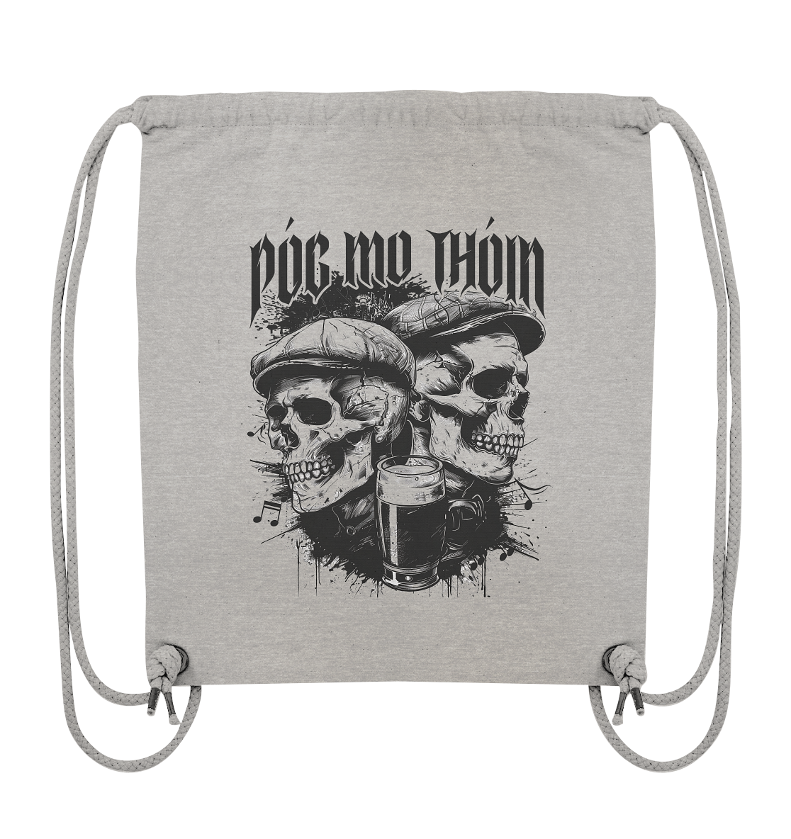 Póg Mo Thóin Streetwear "Two Skulls I" - Organic Gym-Bag