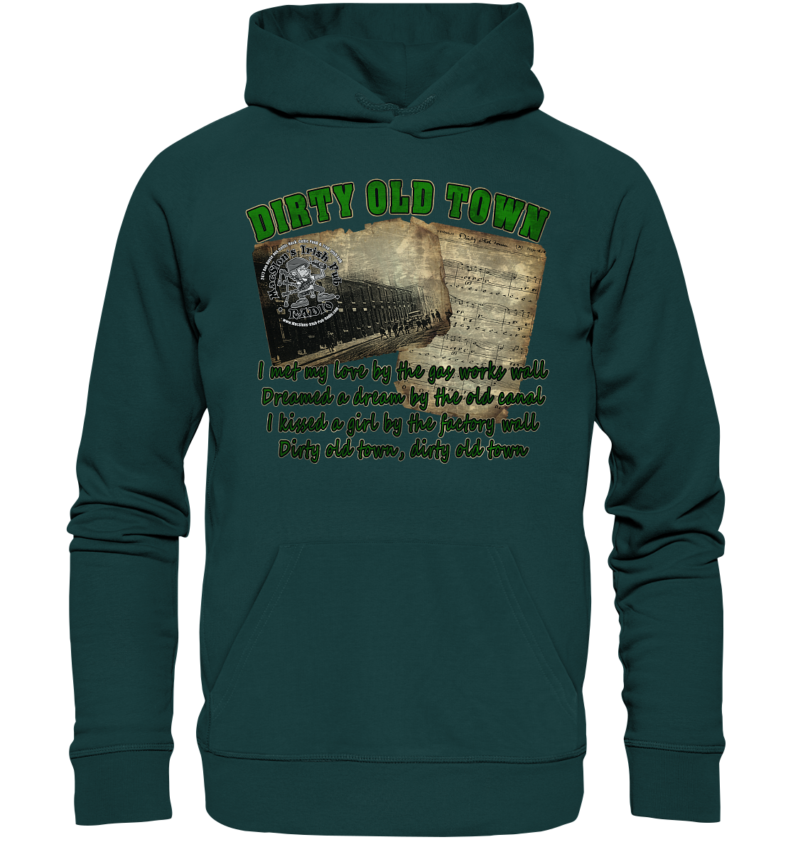 MacSlon's "Dirty Old Town I"  - Organic Hoodie