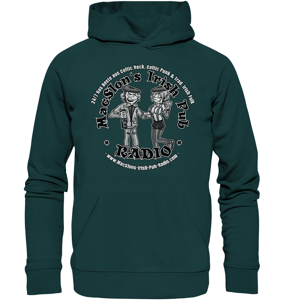 MacSlon's Radio "24/7 - Punk Couple" - Organic Hoodie