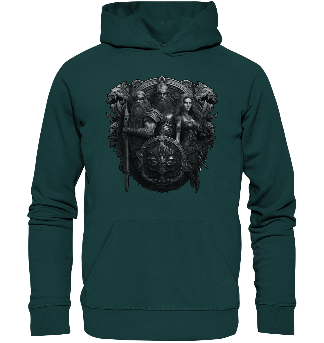 Celtic Warrior "Shield II" - Organic Hoodie