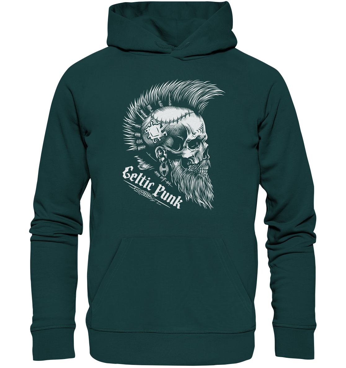 Celtic Punk "Skull" - Organic Hoodie