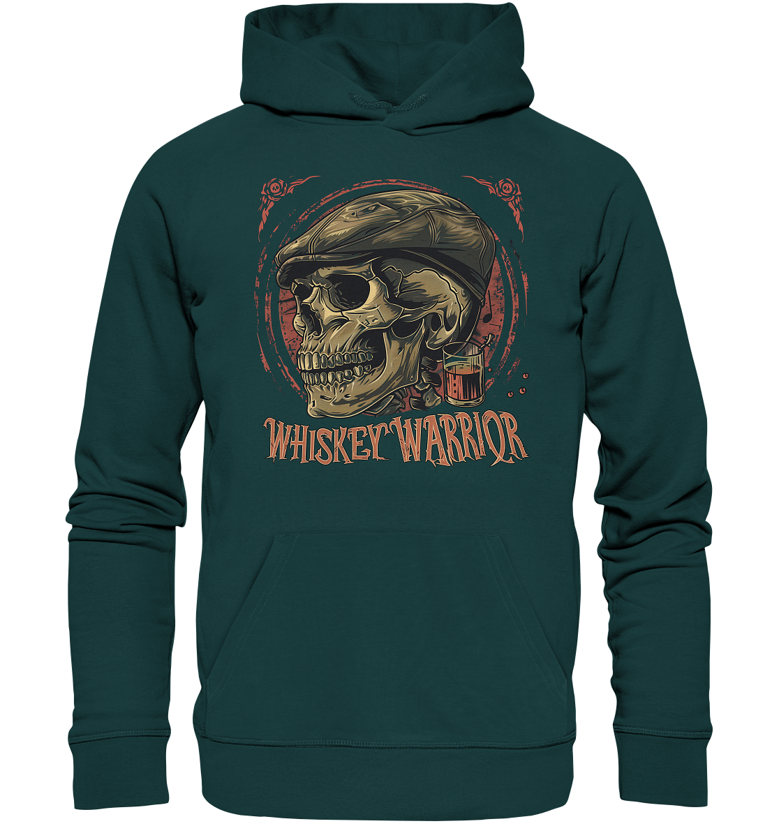 Whiskey Warrior "Flatcap-Skull I"  - Organic Hoodie