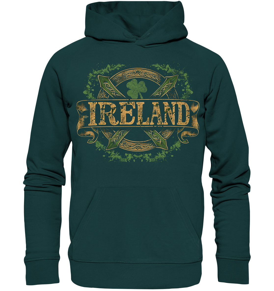 Ireland "Shamrock / Crest II"  - Organic Hoodie