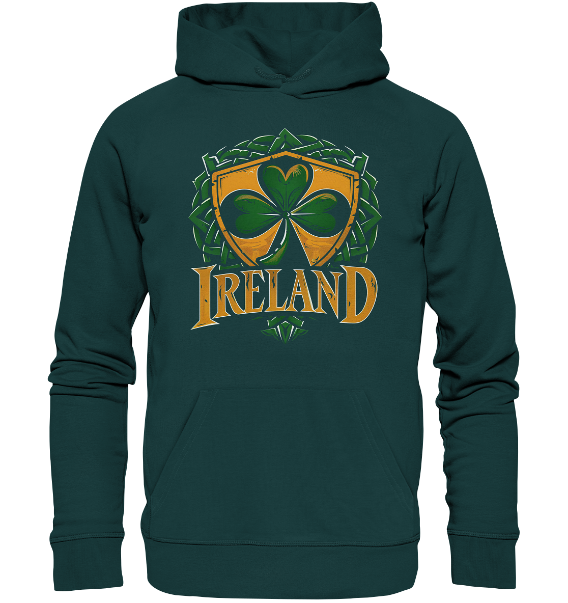 Ireland "Shamrock / Crest"  - Organic Hoodie