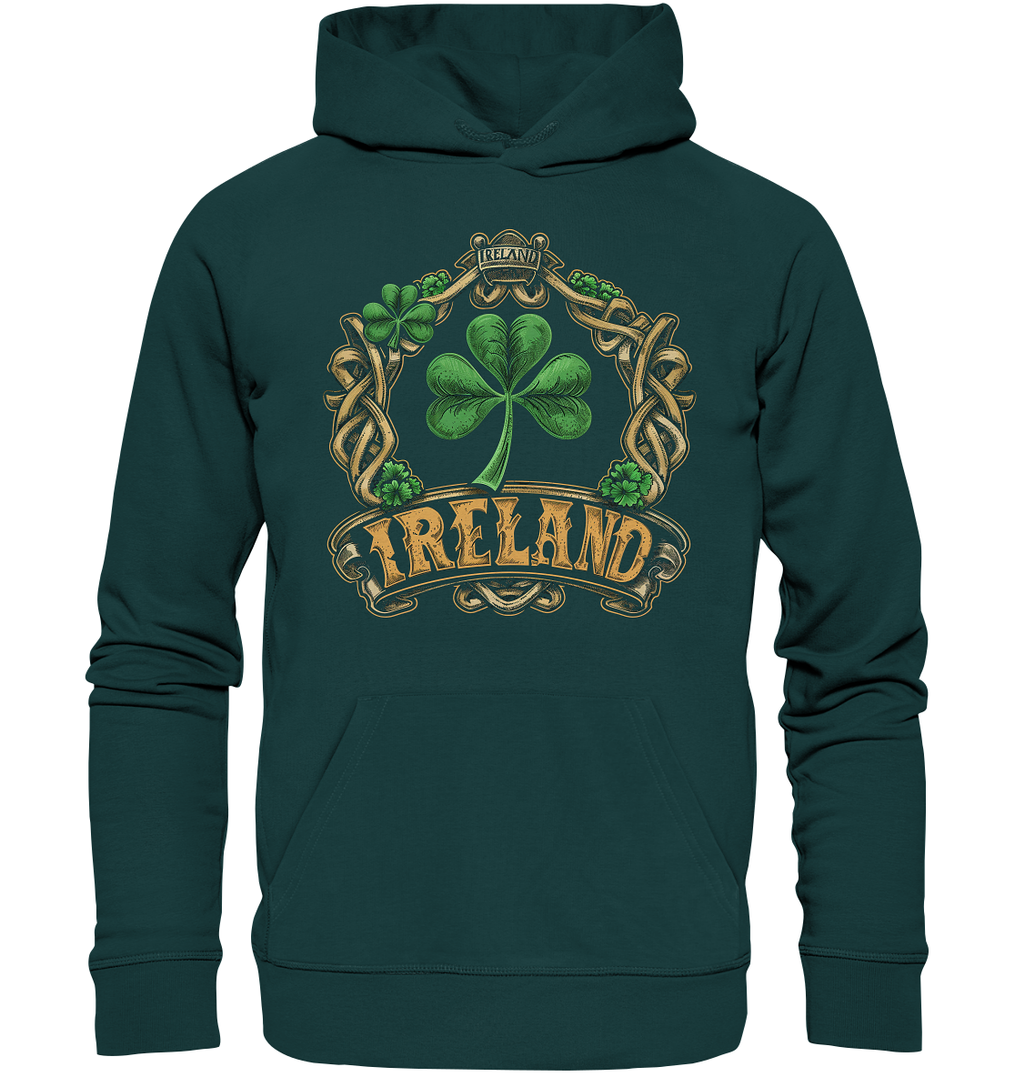 Ireland "Shamrock / Crest III" - Organic Hoodie