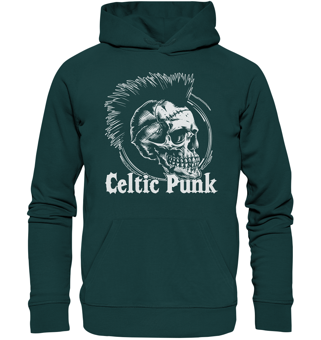 Celtic Punk "Skull III" - Organic Hoodie