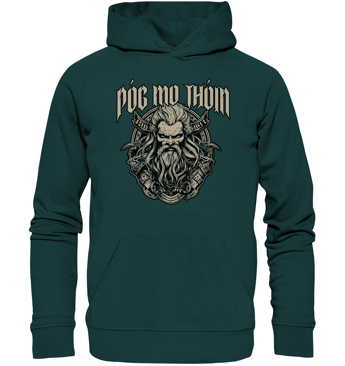 Póg Mo Thóin Streetwear "Celtic Warrior II" - Organic Hoodie