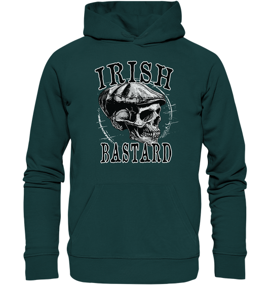 Irish Bastard "Flatcap-Skull II" - Organic Hoodie