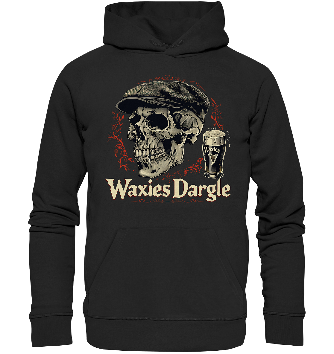 Waxies Dargle "Flatcap / Skull I"  - Organic Hoodie