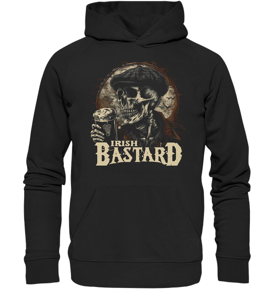 Irish Bastard "Flatcap-Skull IV" - Organic Hoodie