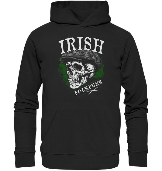 Irish Folkpunk "Flatcap-Skull I" - Organic Hoodie