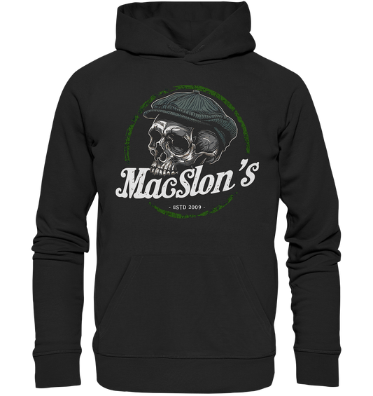 MacSlon's "Estd. 2009 / Flatcap-Skull" - Organic Hoodie