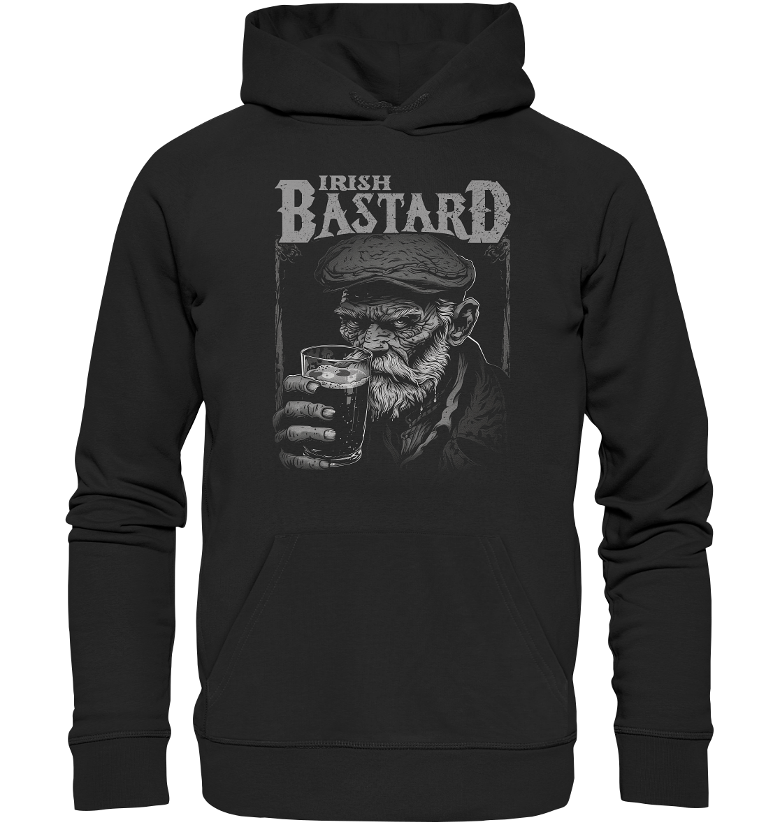 Irish Bastard "Old Irish Man I"  - Organic Hoodie