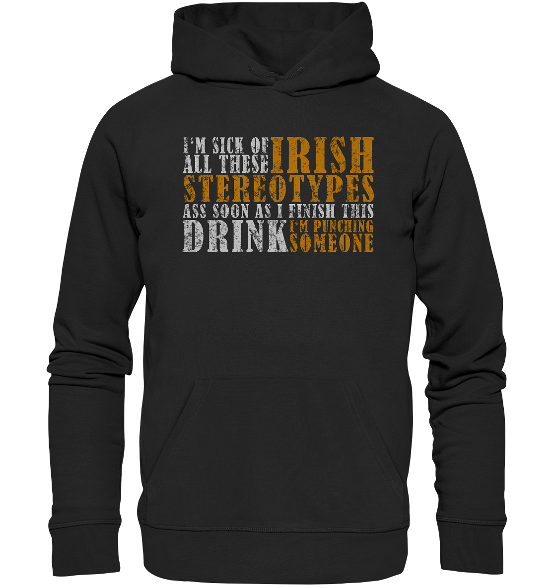 Irish Stereotypes "Punching Someone I" - Organic Hoodie