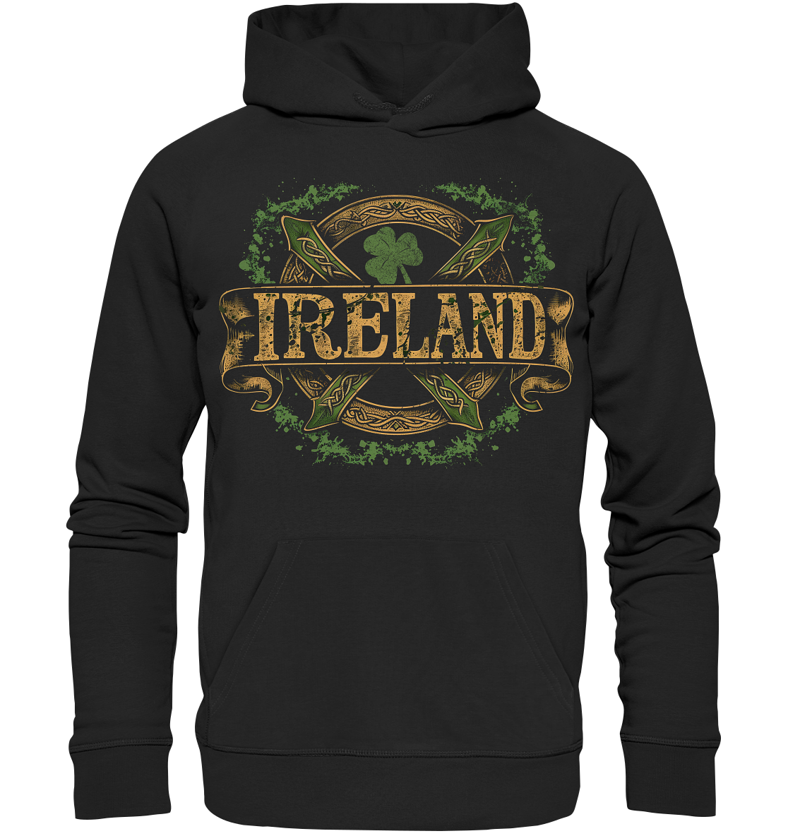 Ireland "Shamrock / Crest II"  - Organic Hoodie