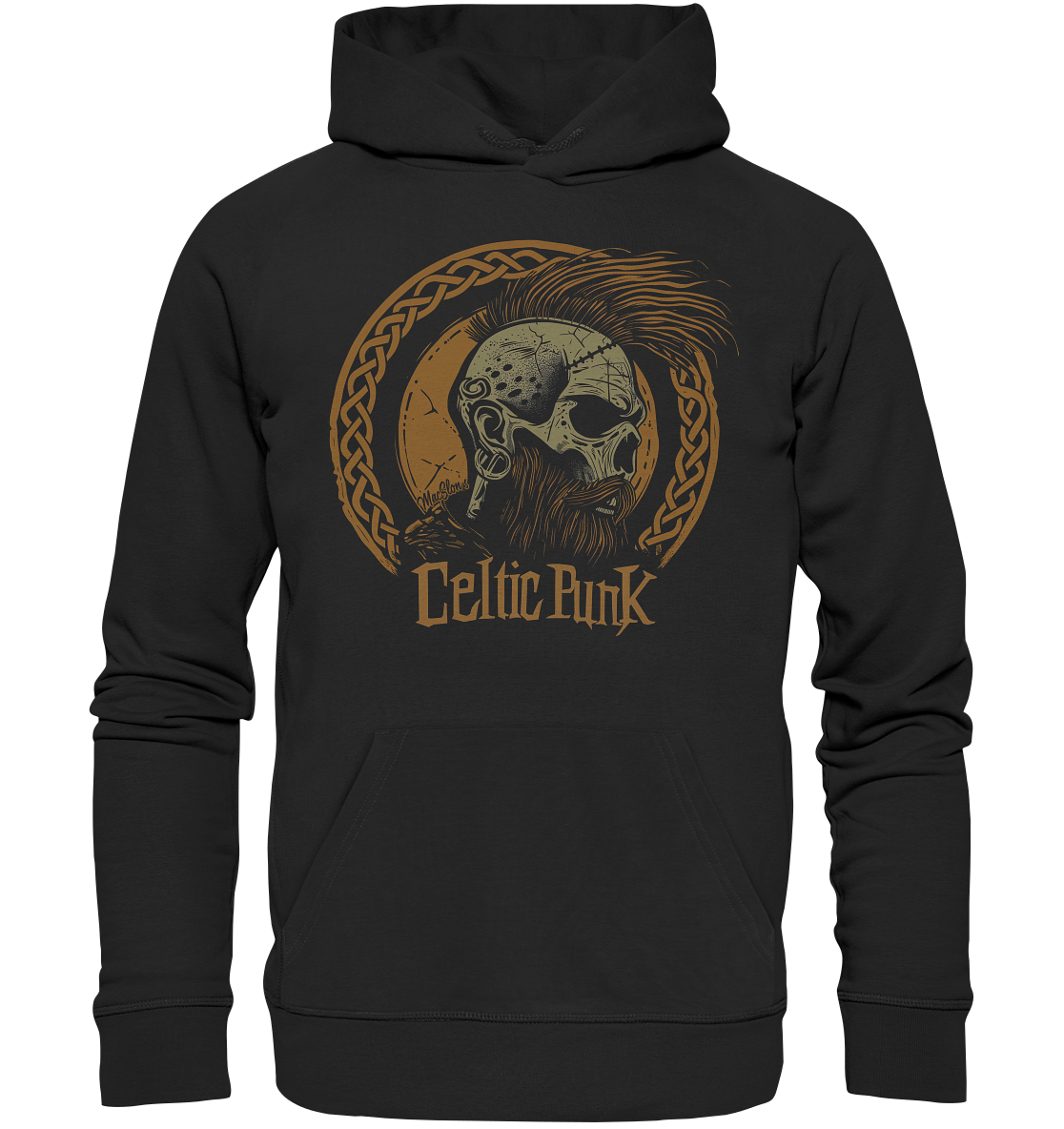 Celtic Punk "Skull / Circle I"  - Organic Hoodie