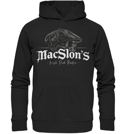 MacSlon's Irish Pub Radio "Flatcap-Skull I"  - Organic Hoodie