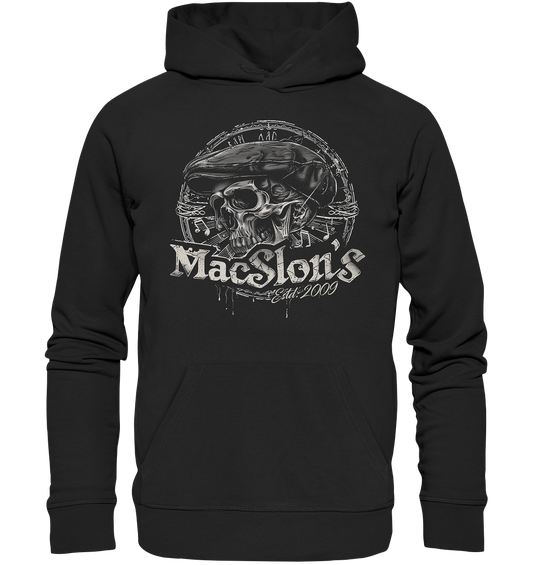 MacSlon's "Estd. 2009 / Flatcap-Skull X"  - Organic Hoodie