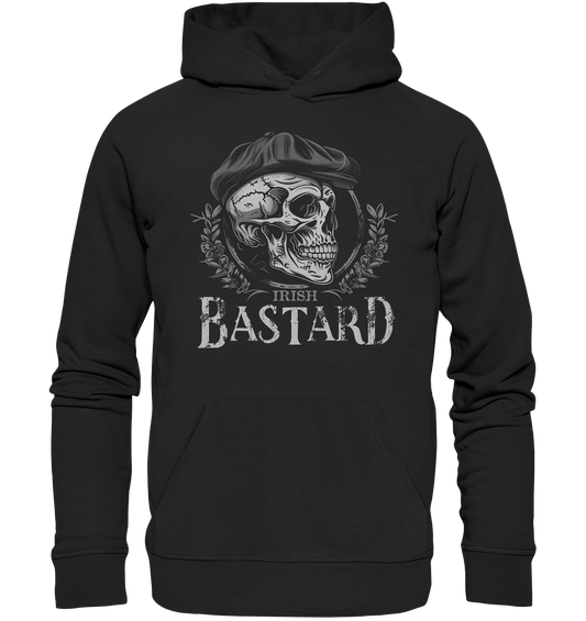 Irish Bastard "Flatcap-Skull III" - Organic Hoodie