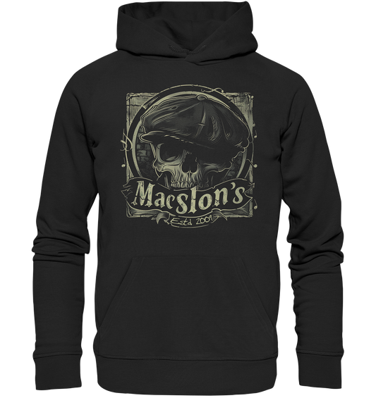 MacSlon's "Estd. 2009 / Flatcap-Skull XI" - Organic Hoodie