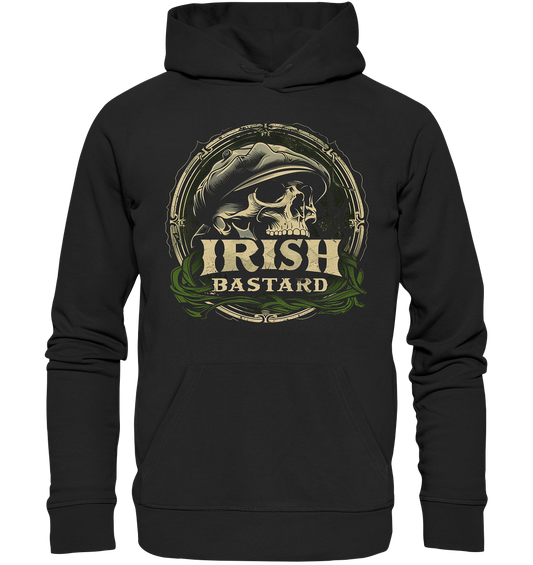 Irish Bastard "Flatcap-Skull VI" - Organic Hoodie