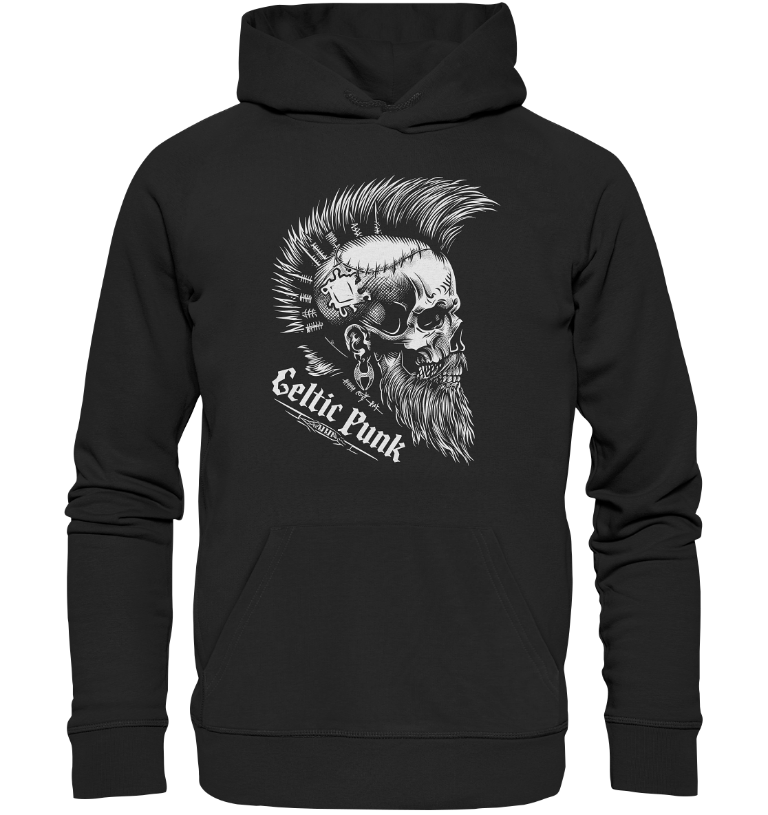 Celtic Punk "Skull" - Organic Hoodie