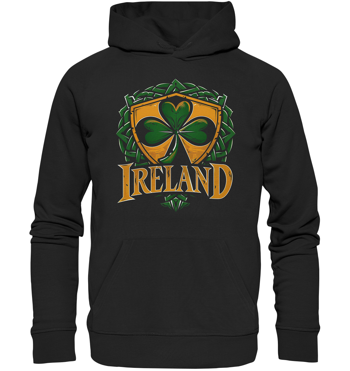 Ireland "Shamrock / Crest"  - Organic Hoodie