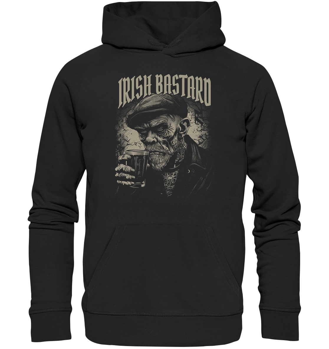 Irish Bastard "Old Irish Man III" - Organic Hoodie