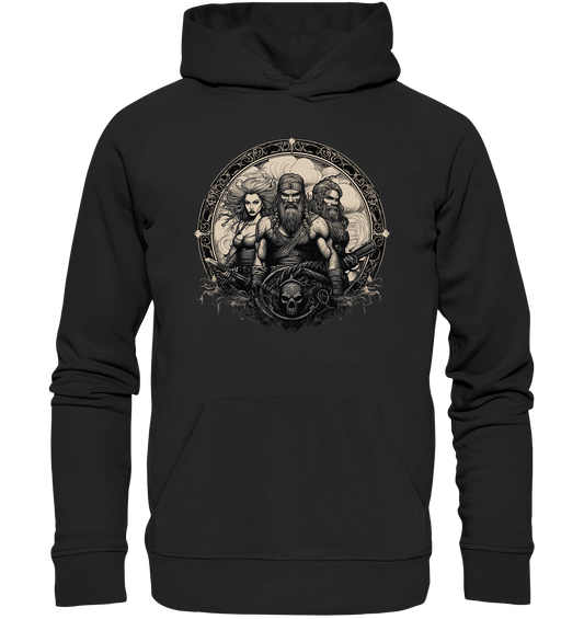 Celtic Warrior "Group / Skull"  - Organic Hoodie