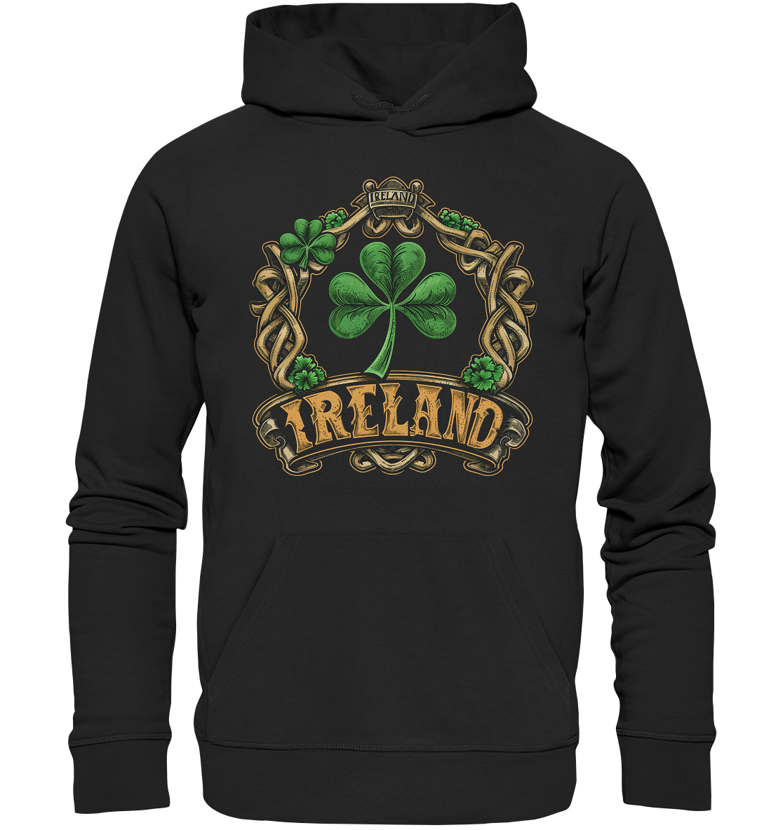 Ireland "Shamrock / Crest III" - Organic Hoodie