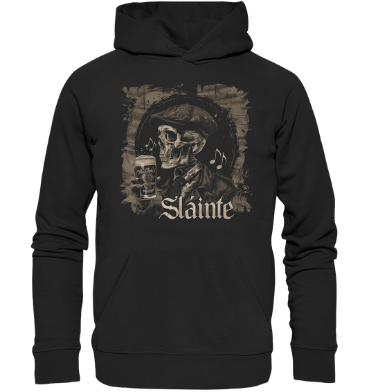 Sláinte "Flatcap-Skull III" - Organic Hoodie