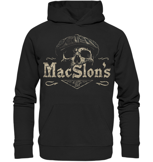 MacSlon's "Estd. 2009 / Flatcap-Skull XIV" - Organic Hoodie