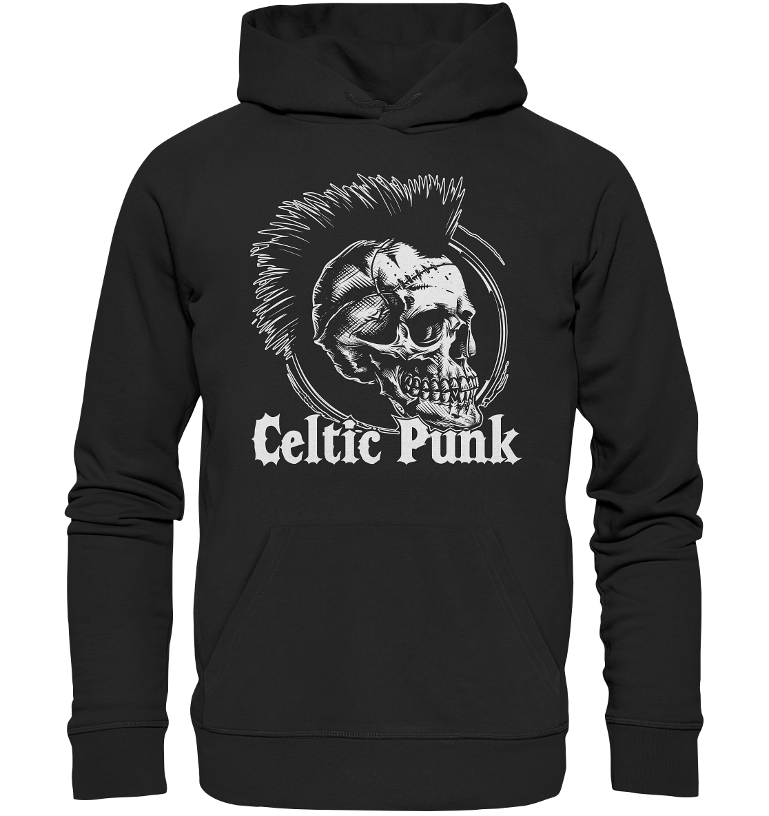 Celtic Punk "Skull III" - Organic Hoodie